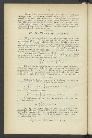 VIII. Die Theorie von Helmholtz.