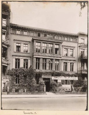 Wohnhaus Dr. Friedenthal Lennéstraße 5, Berlin-Tiergarten: Ansicht (aus: Julius Kohte, Alt-Berlin, Bauwerke in Berlin und Charlottenburg, aufgenommen 1907-1914)