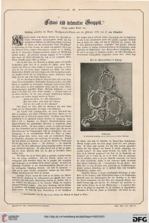 Festons und dekorative Gruppen: Vortrag, gehalten im Bayer. Kunstgewerbe-Verein am 28. Februar 1893