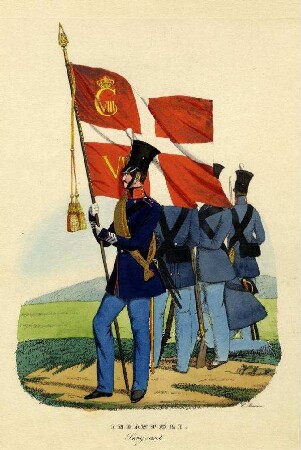 Uniformbild, Offizier der dänischen Armee