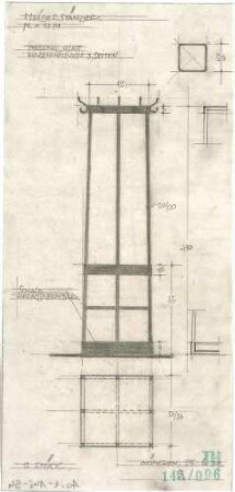 Fischer, Theodor; Bad Tölz (Bayern); Gewerbehalle - Kleiderständer (Ansichten, Details)