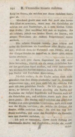 191-203 Ueber das Verhältniß des geistlichen Standes zu den übrigen Ständen im Staate