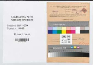 Entnazifizierung Lorenz Ruzek, geb. 27.03.1905 (Kellner)