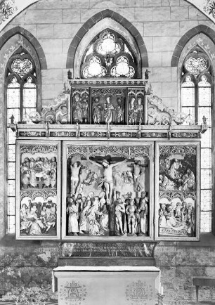 Flügelaltar : Flügelaltar. Holz, farbig gefasst (1501/1515). Annaburg-Prettin. Pfarrkirche Sankt Marien