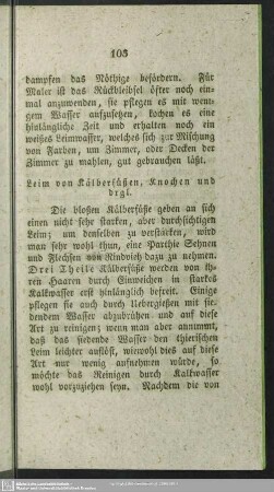 Leim von Kälberfüßen, Knochen und drgl.