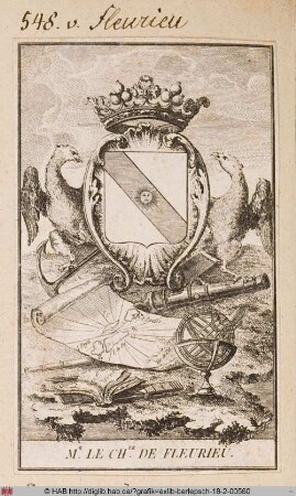 Exlibris des Charles Pierre Claret de Fleurieu