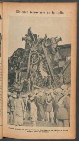 Siniestro ferroviario en la India - [Fotografía]