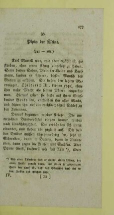 38. Pipin der Kleine. (741-768)