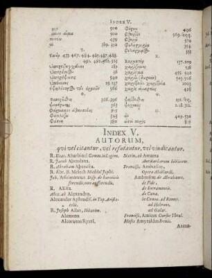 Index V. Autorum, qui vel citantur, vel refutantur, vel vindicantur.