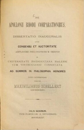 De Apollonii Rhodii comparationibus ...