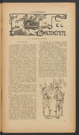 El anacronópete - (Continuación) : PBT novelesco
