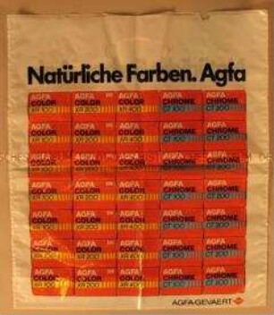 Einkaufsplastiktüte mit AGFA-Werbeaufdruck
