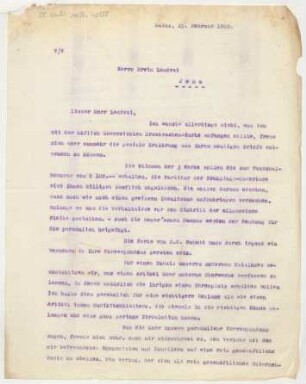 Brief an Erwin Lendvai : 15.02.1922