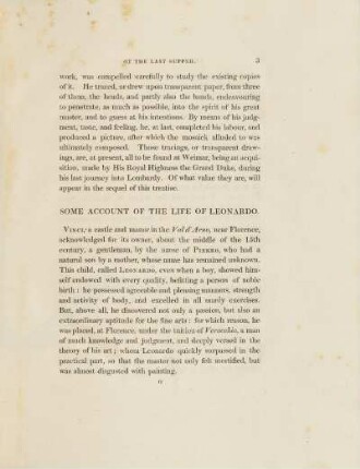 Some account of the life of Leonardo.