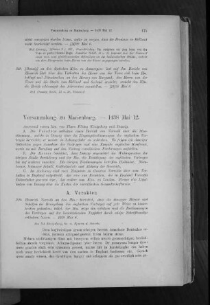 Versammlung zu Marienburg. - 1438 Mai 12.