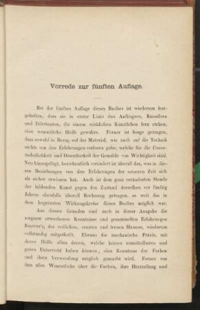 Vorrede zur fünften Auflage.