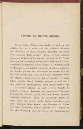 Vorrede zur fünften Auflage.