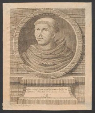 [Bildnis Martin Luther als Augustinermönch] : Aeterna ipse suae mentis simulacra Lutherus Exprimit, at uultus cera lucae occiduos MDXX