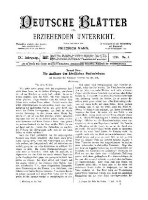 Die Anfänge des kindlichen Seelenlebens : (Fortsetzung)