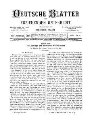 Die Anfänge des kindlichen Seelenlebens : (Fortsetzung)