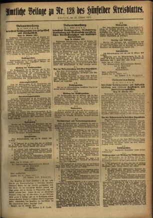 Zweite Ausgabe vom Donnerstag, den 25. Oktober 1917.
