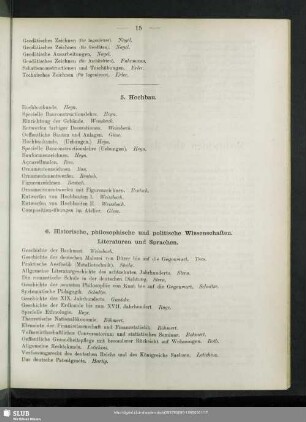 6. Historische, philosophische und politische Wissenschaften. Literaturen und Sprachen