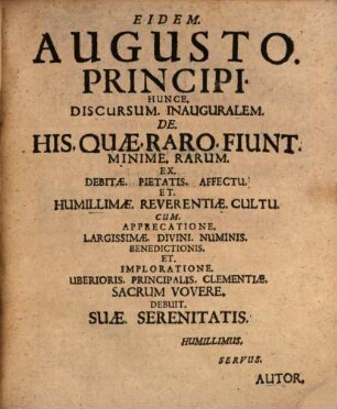 De his quae raro fiunt et insolito