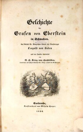 Geschichte der Grafen von Eberstein in Schwaben
