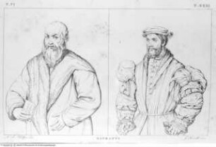 Real Museo Borbonico / descritto ed illustrato da Erasmo Pistolesi, Band 6., Bildnisse zweier Männer (Taf. XXXI)