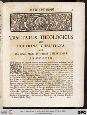 Tractatus Theologicus de Doctrina Christiana seu de Rudimentis fidei Christianæ
