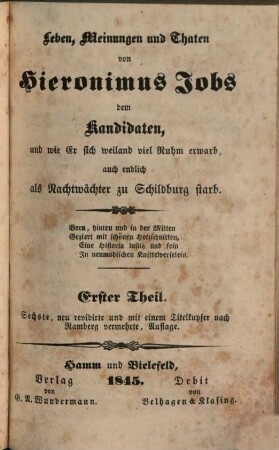 Die Jobsiade : Ein grotesk-komisches Heldengedicht in drei Theilen, 1