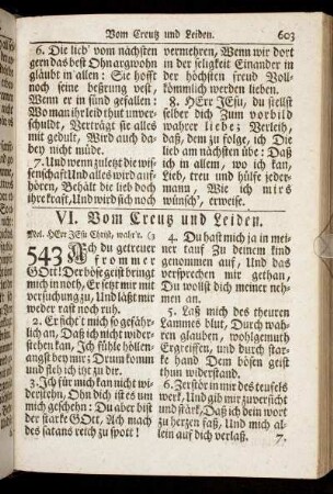 VI. Vom Creutz und Leiden.