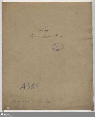 Singet dem Herrn lobet ihn und alles sein Tun - Mus.4268-E-524 : T, Coro, orch