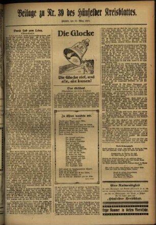 Zweite Ausgabe vom Samstag, den 30. März 1918.
