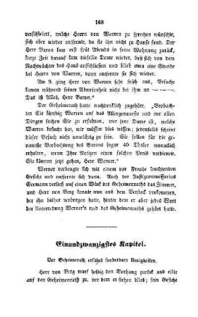 Einundzwanzigstes Kapitel. Der Geheimrath erfährt sonderbare Neuigkeiten