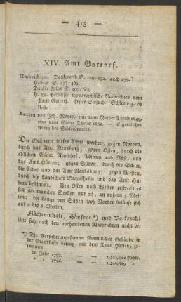 XIV. Amt Gottorf.