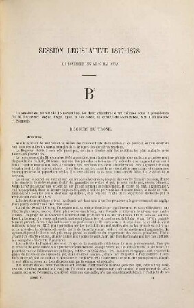 Histoire parlémentaire de la Belgique, [1,6]. [Première Série] : Table générale