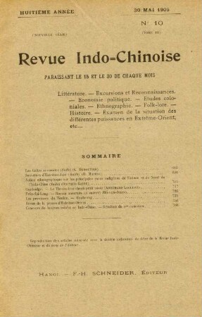 30 Mai 1905. No 10