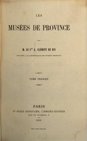 Les musées des Province, 1