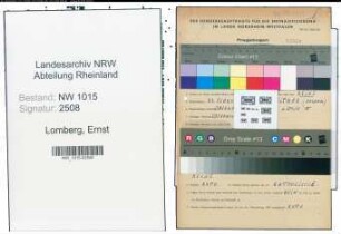 Entnazifizierung Ernst Lomberg , geb. 22.02.1904 (Elektriker)