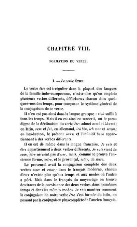 Chapitre VIII. Formation Du Verbe.