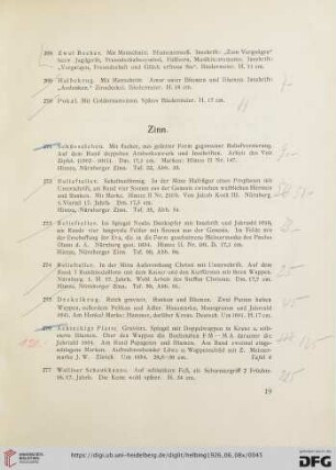 Zinn (Nr. 271-296)