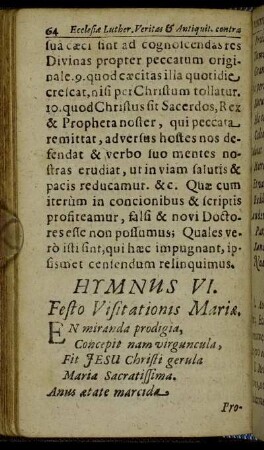 Hymnus VII. Festo Visitationis Mariæ.