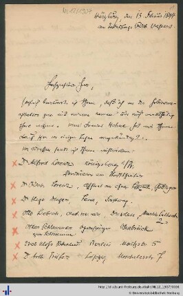 Nachlass L. Schemann (NL 12/1907) : Brief von Rudolf Goetze an Ludwig Schemann