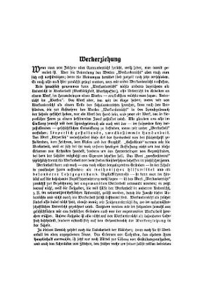 Werkerziehung