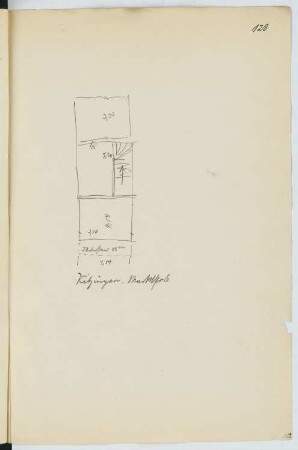 Wohnhaus Marktstraße 6, Kitzingen: Grundriss (aus: Skizzen- und Fotoalbum 16)