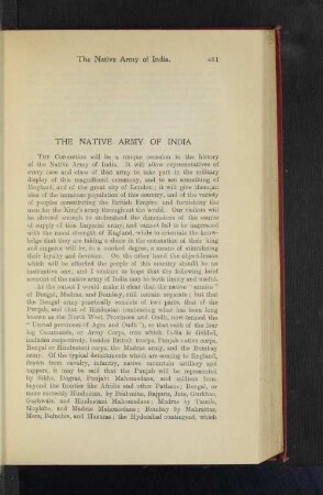 The Native Army of India.