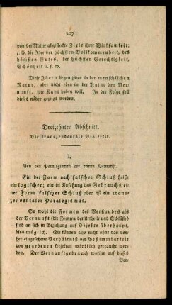 Dreizehnter Abschnitt. Die transzendentale Dialektik