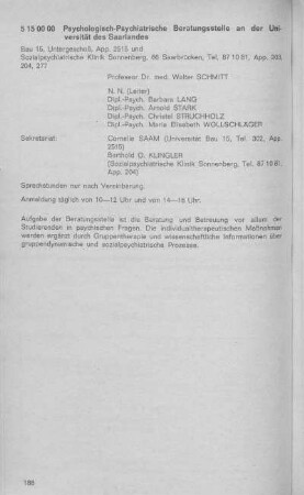 Psychologisch-Psychiatrische Beratungsstelle