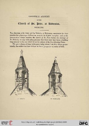 Historical account of the Church of St. Peter, at Biddeston, Wiltshire